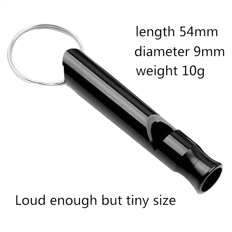 20 Pack Aluminum Whistle Sports Emergency Survival Whistles with Key ChainBlack