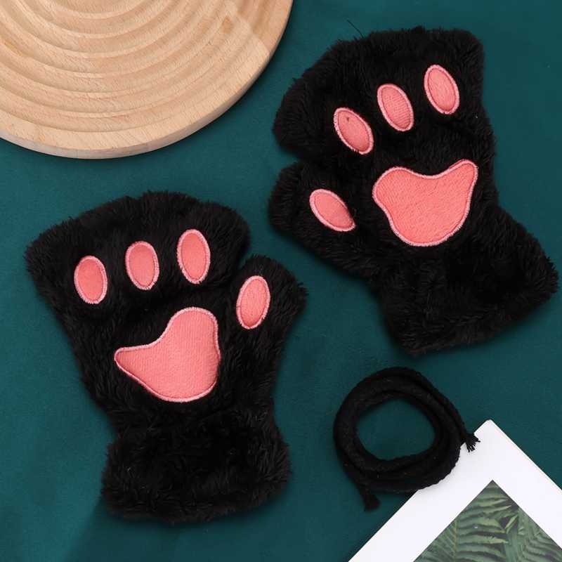 Five Fingers Gloves Women Bear Plush Cat Claw Winter Faux Fur Cute Kitten Fingerless Mittens Christmas Halloween For Womens Girls, Blue;gray
Five Fingers Gloves Women Bear Plush Cat Claw Winter Faux Fur Cute Kitten Fingerless Mittens Christmas Halloween For Womens Girls, Blue;gray