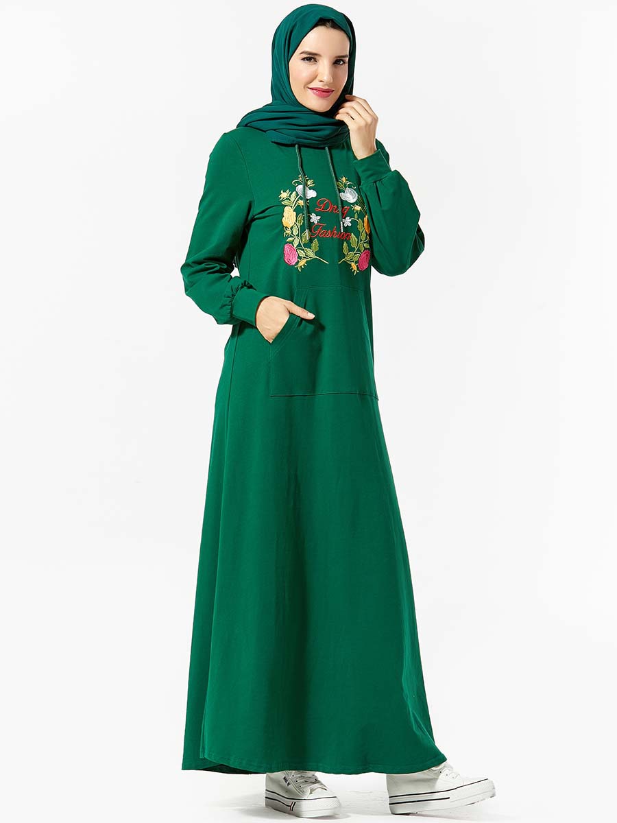 Islamic Clothing Hooded Trasuit Maxi Dress Women Muslim Dubai Turkey Embroidery Jogging Long Dress Poets Sports Walk Wear
Islamic Clothing Hooded Trasuit Maxi Dress Women Muslim Dubai Turkey Embroidery Jogging Long Dress Poets Sports Walk Wear