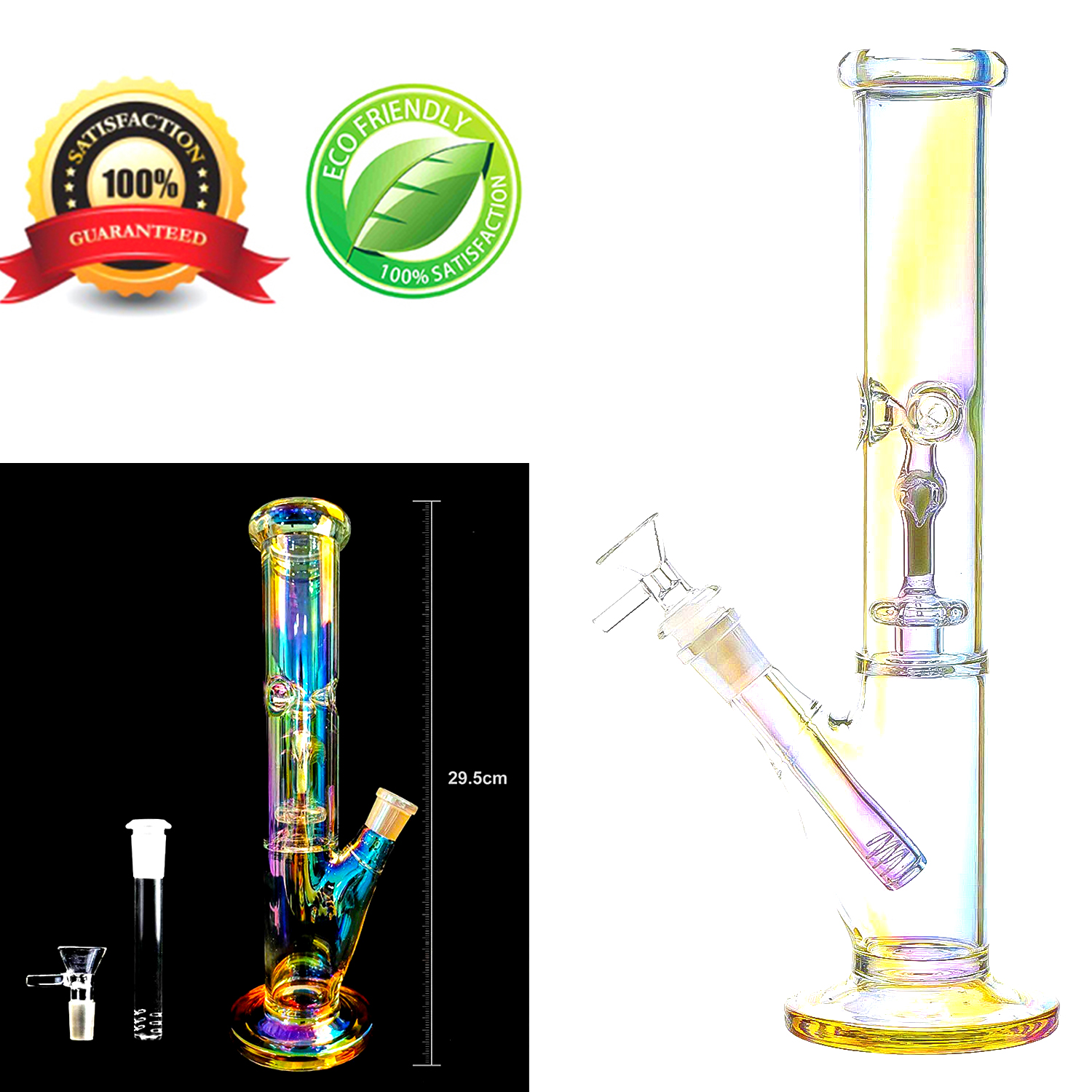 11.6 inch Glass Bong Straight Handmade Water Pipe Smoking Accessories (Glowing)
11.6 inch Glass Bong Straight Handmade Water Pipe Smoking Accessories (Glowing)