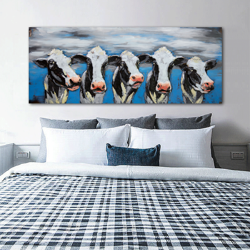 Dairy Cow Posters Funny Cute Animal Prints Canvas Painting Wall Pictures For Living Room Modern Home Decor NO FRAME