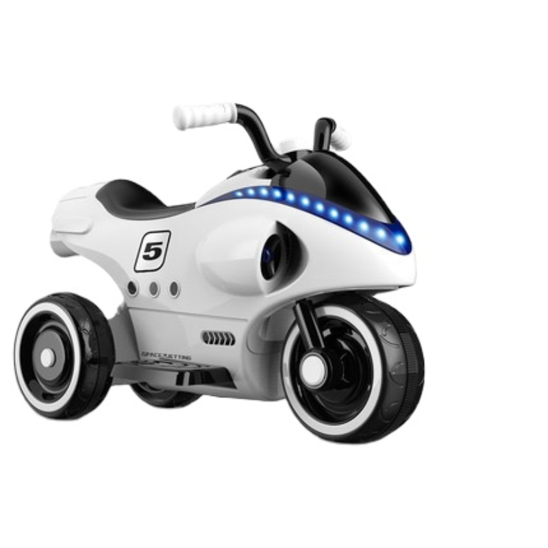 Electric Motorcycle Children Can Sit On Children's Rechargeable Bottle Car Men And Women Baby With Music Three-wheeled Toy Car, Yellow