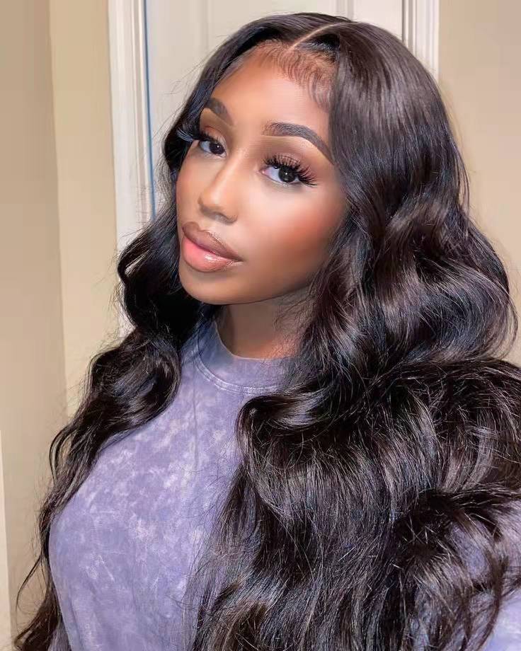 Body Wave Wig 360 Full Lace Wig Human Hair Wigs For Black Women Pre Plucked 130% Remy Hd Frontal Loose Wavy Front bleached knots