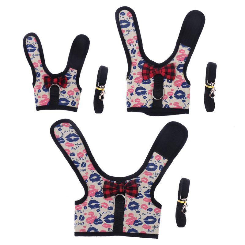 Outdoor Rabbit Harness Belt Set Small Pet Vest Doek Hiking Lead