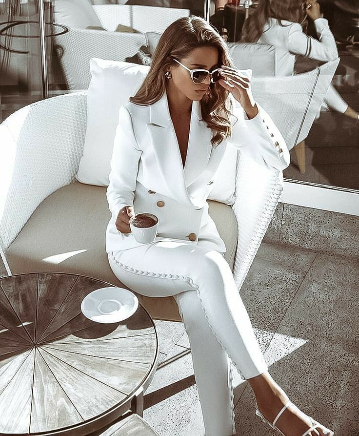 Fashion Slim Fit Pants Suits Gold Double Breasted Leisure Outfits Evening Party Mother of the Bride Wedding Formal Wear 2 pcs