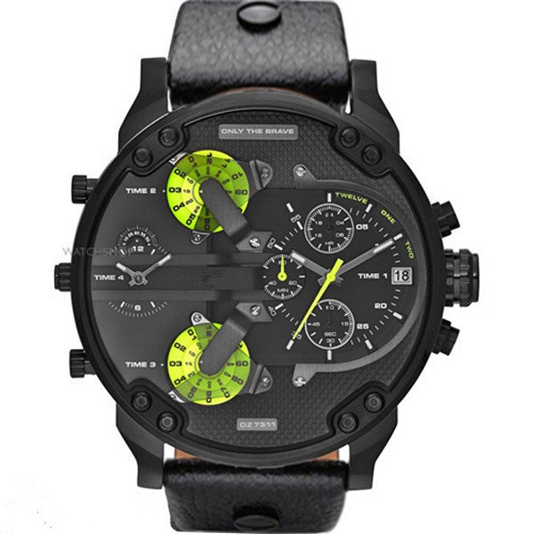 luxury wristwatch montre luxe military clock leather strap 53mm big dial dz watches men's sport quartz watch casual classic high qualit, Slivery;brown
luxury wristwatch montre luxe military clock leather strap 53mm big dial dz watches men's sport quartz watch casual classic high qualit, Slivery;brown