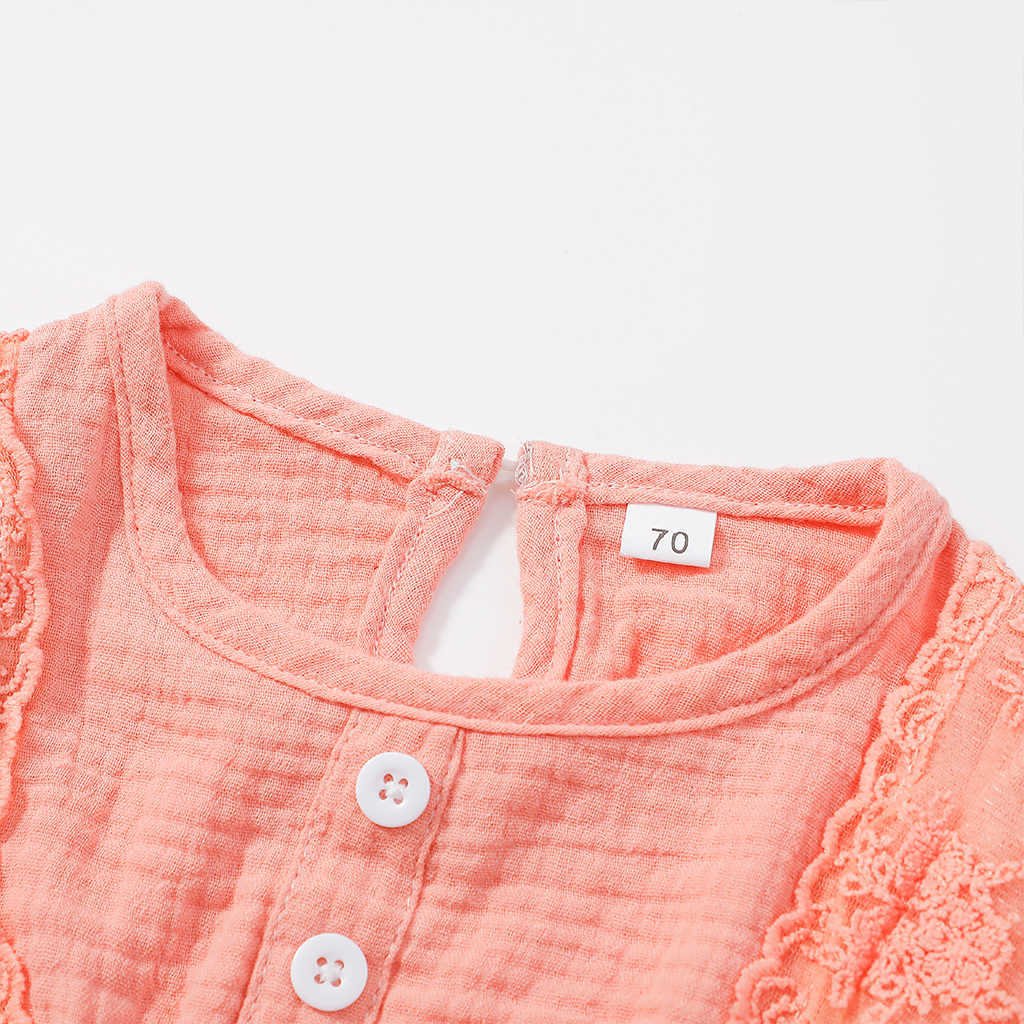 Baby Girl Sweet Ruffled Bowknot Bodysuits 210528