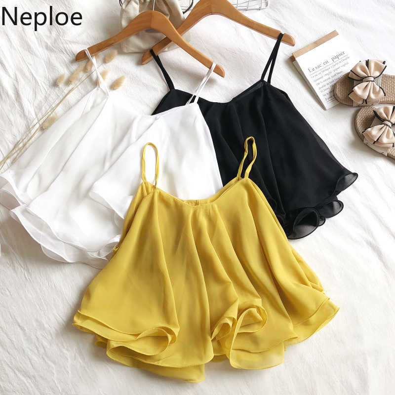 Neploe Camis Women Summer Arrival Solid V Neck Sleeveless Ladies Tanks Korean Loose Casual Ruffles Female Tops 1A1089 210616, White
Neploe Camis Women Summer Arrival Solid V Neck Sleeveless Ladies Tanks Korean Loose Casual Ruffles Female Tops 1A1089 210616, White