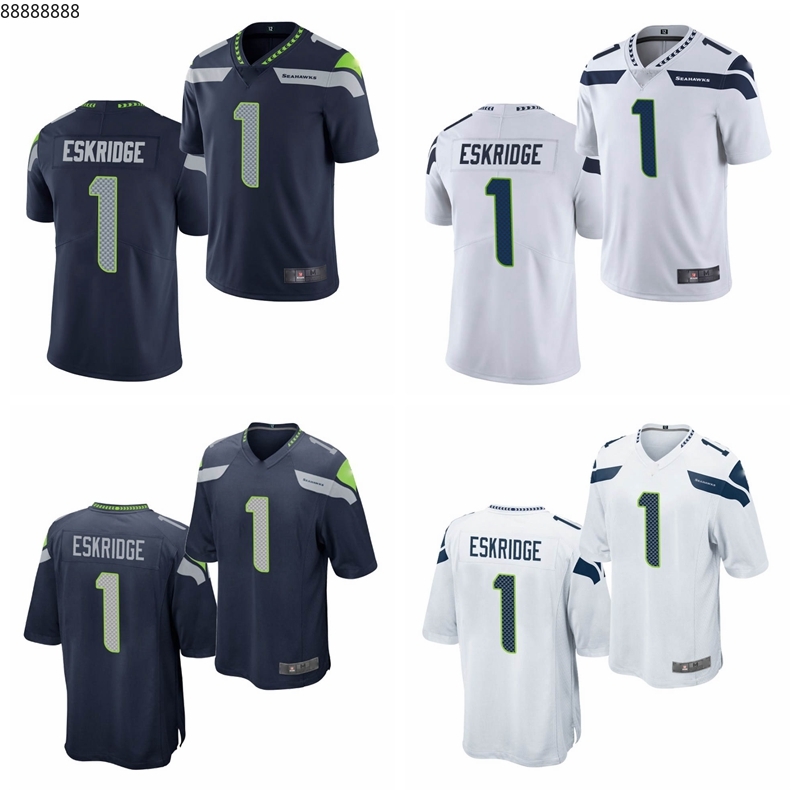 Seattle„Seahawks„Men Women Youth Football D’Wayne Eskridge 1 2021 Draft Vapor Limited Jersey For Navy White