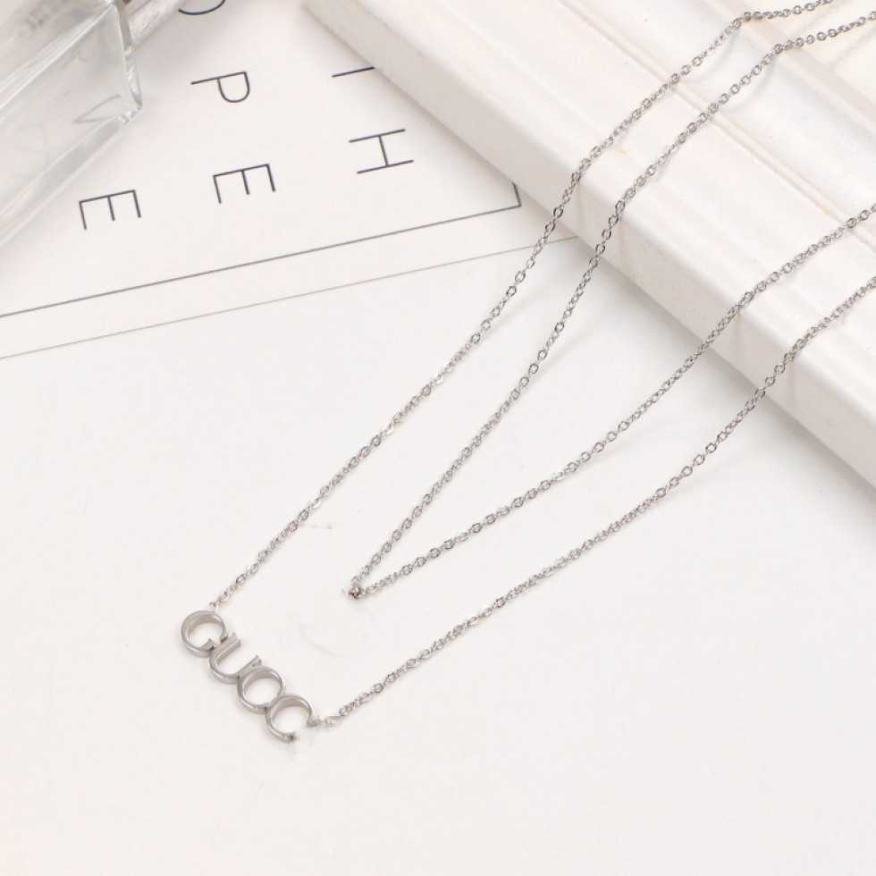 Luxury designer Necklace 2021 High quality extravagant Design double fashion love letter stainless steel women jewelry wholesale
Luxury designer Necklace 2021 High quality extravagant Design double fashion love letter stainless steel women jewelry wholesale