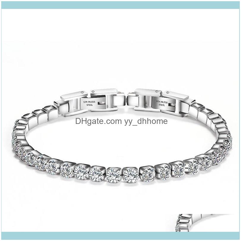Link Jewelrylink Chain Stainless Steel Tennis Bracelets With White Black Zirconia Stone Female Jewelry Sier Color Womens Adjustable Drop D
Link Jewelrylink Chain Stainless Steel Tennis Bracelets With White Black Zirconia Stone Female Jewelry Sier Color Womens Adjustable Drop D