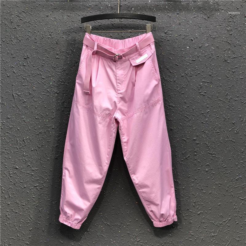 Women's Pants & Capris Summer Yellow Pink Thin Cargo Women Loose Casual Harem Pantalon Femme Pockets High Waist Trousers C64401, Black;white
Women's Pants & Capris Summer Yellow Pink Thin Cargo Women Loose Casual Harem Pantalon Femme Pockets High Waist Trousers C64401, Black;white