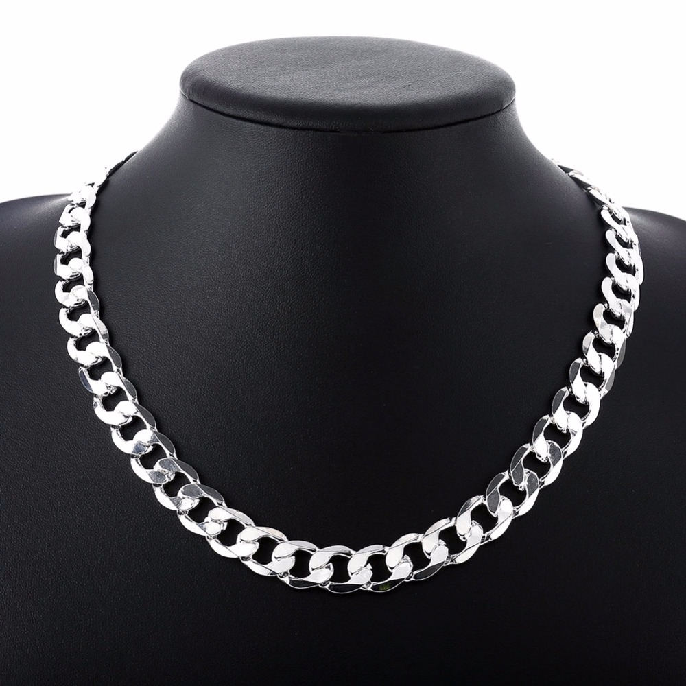 12 mm Curb Chain Necklace for Men Silver 925 Necklaces Chain Choker Man Fashion Male Jewelry Wide Collar Torque Colar
12 mm Curb Chain Necklace for Men Silver 925 Necklaces Chain Choker Man Fashion Male Jewelry Wide Collar Torque Colar