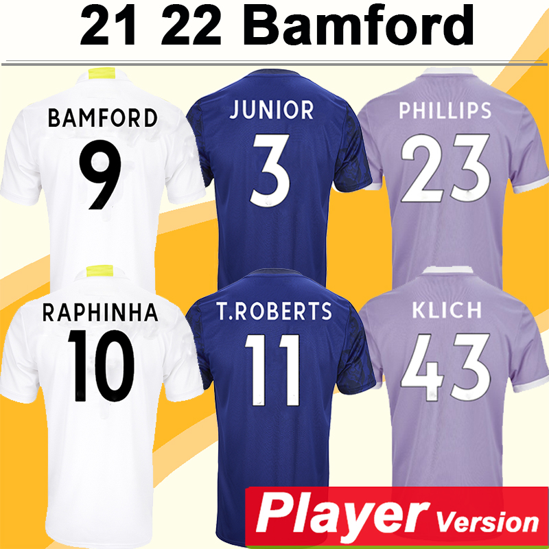 21 22 BAMFORD KLICH RAPHINHA Player Version Mens Soccer Jerseys JUNIOR T. ROBERTS LLORENTE R PHILLIPS Home Away 3rd Football Shirt, Black;yellow
21 22 BAMFORD KLICH RAPHINHA Player Version Mens Soccer Jerseys JUNIOR T. ROBERTS LLORENTE R PHILLIPS Home Away 3rd Football Shirt, Black;yellow