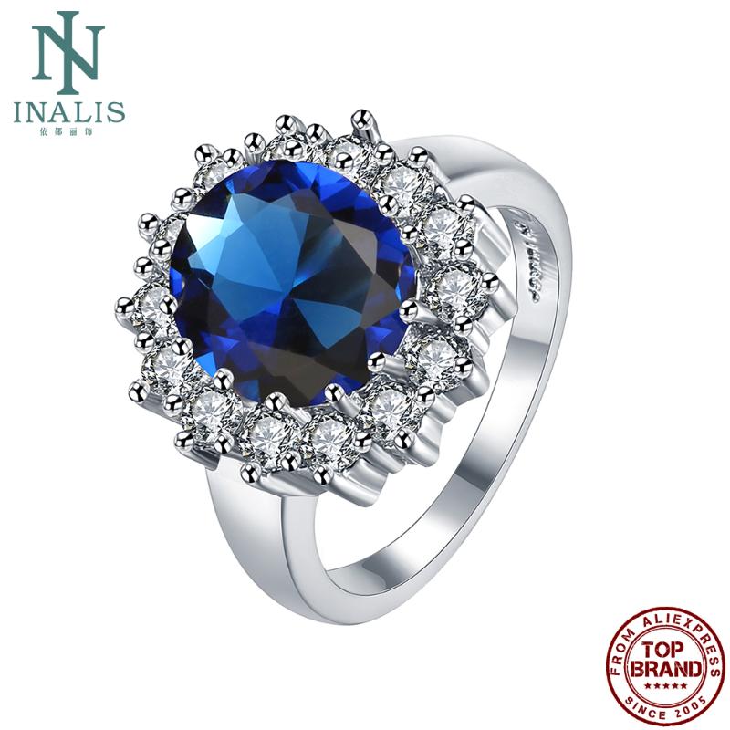 Cluster Rings INALIS Romantic Flower White For Women Blue 5A Clear Cubic Zirconia Engagement Ring Female Fashion Jewelry, Golden;silver
Cluster Rings INALIS Romantic Flower White For Women Blue 5A Clear Cubic Zirconia Engagement Ring Female Fashion Jewelry, Golden;silver