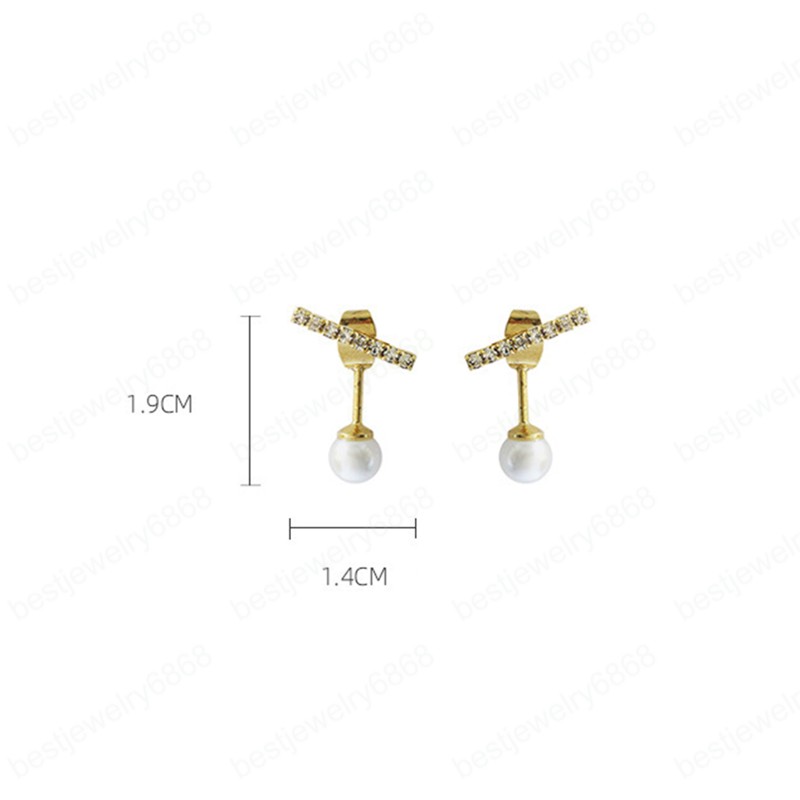 Fashion Female Elegant Cute Pearl Earring Korea Charm Gold Vintage Earrings For Women Wedding Gift Jewelry Accessories