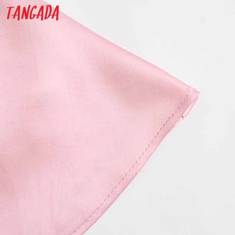 Fashion Women Sexy Pink Satin Dress for Party Arrival Strap Backless Ladies Mini Robe JE31 210416