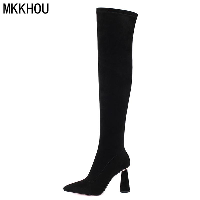 Boots MKKHOU Fashion Over The Knee Women's Fall Suede Pointed Toe Side Zipper Tight Stretch 10cm High Heel Long, Black
Boots MKKHOU Fashion Over The Knee Women's Fall Suede Pointed Toe Side Zipper Tight Stretch 10cm High Heel Long, Black