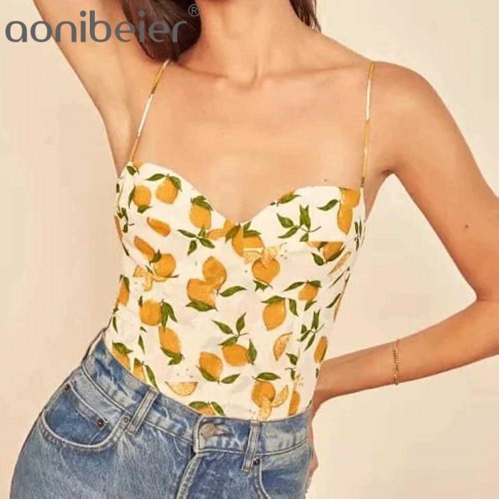 Sexy Spaghetti Strap Women Chiffon Camis Summer Fruit Print Lace-Up Female Tops Shirred Back Sleeveless Slim Crop Top 210604, 01
Sexy Spaghetti Strap Women Chiffon Camis Summer Fruit Print Lace-Up Female Tops Shirred Back Sleeveless Slim Crop Top 210604, 01