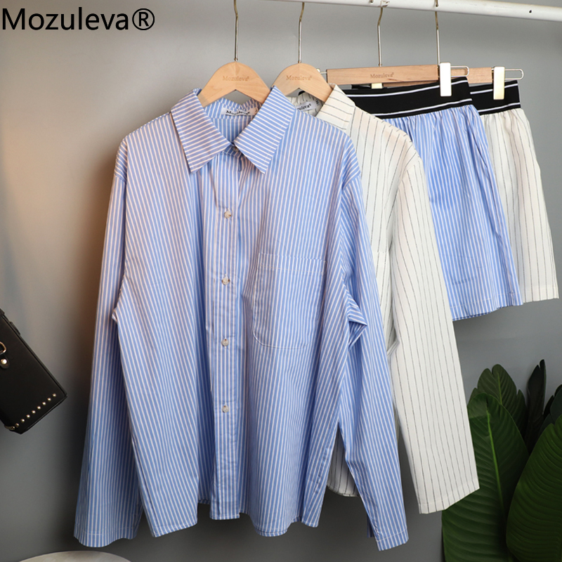 Mozuleva Womens 2021 Summer Two-piece Home Suit for Spring / Autumn Long-sleeved Cotton Pants Pajamas Ladies Loose Cotton Suit, Blue shorts
Mozuleva Womens 2021 Summer Two-piece Home Suit for Spring / Autumn Long-sleeved Cotton Pants Pajamas Ladies Loose Cotton Suit, Blue shorts