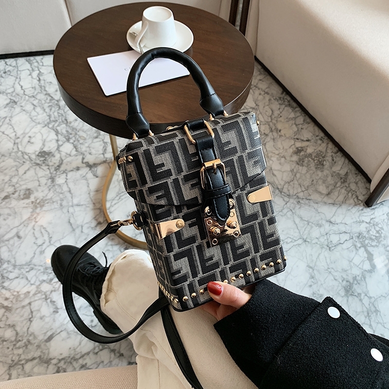 High quality small suitcase box bag women's new versatile oblique cross personality Purses clearance sale, Sky blue
High quality small suitcase box bag women's new versatile oblique cross personality Purses clearance sale, Sky blue