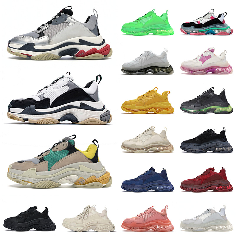 Top Quality 2021 Crystal Clear Solle Flat Casual Shoes Triple S 17FW Paris Platform Designer Fashion Vintage Dad Sneakers Luxurys Trainers S, Black
Top Quality 2021 Crystal Clear Solle Flat Casual Shoes Triple S 17FW Paris Platform Designer Fashion Vintage Dad Sneakers Luxurys Trainers S, Black