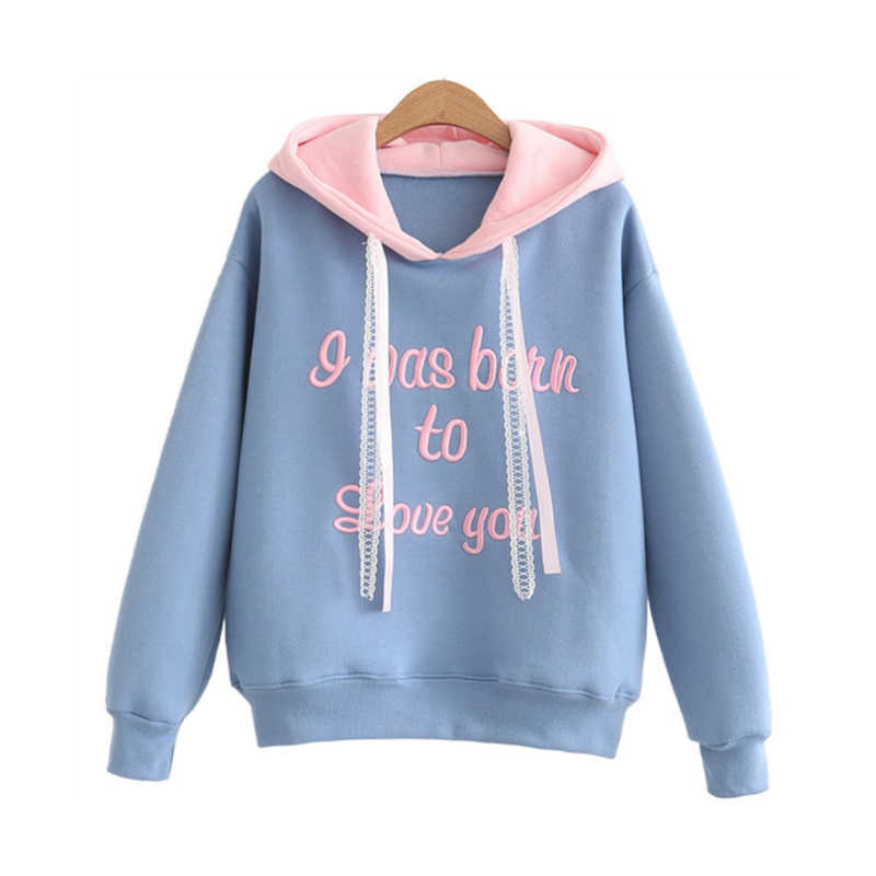 MERRY PRETTY Women Letter Embroidery Drawstring Hooded Sweatshirts Winter Long Sleeve Thick Pullovers Femme Casual Hoodies 210526, Pink
MERRY PRETTY Women Letter Embroidery Drawstring Hooded Sweatshirts Winter Long Sleeve Thick Pullovers Femme Casual Hoodies 210526, Pink