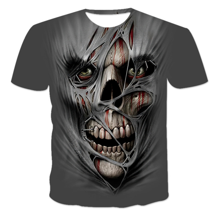2021 summer new trend short t horror skull 3d printed t-shirt short sve hcrb, White;black
2021 summer new trend short t horror skull 3d printed t-shirt short sve hcrb, White;black