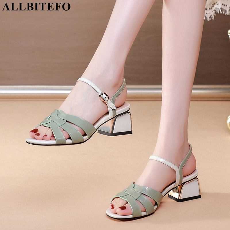 ALLBITEFO Size 34-42 Thick Heel Real Genuine Leather Summer Women Heels Sandals Fashion Cool Girls Shoes Sandals For Girls 210611, As picture
ALLBITEFO Size 34-42 Thick Heel Real Genuine Leather Summer Women Heels Sandals Fashion Cool Girls Shoes Sandals For Girls 210611, As picture