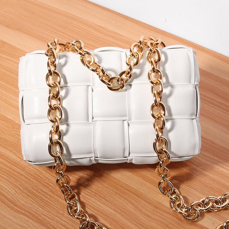 Fashion Grid High Quality Chain Handbags For Ladies Luxury Designer Women's Shoulder Bag Woven Soft Crossbody Square Bags, Black
Fashion Grid High Quality Chain Handbags For Ladies Luxury Designer Women's Shoulder Bag Woven Soft Crossbody Square Bags, Black