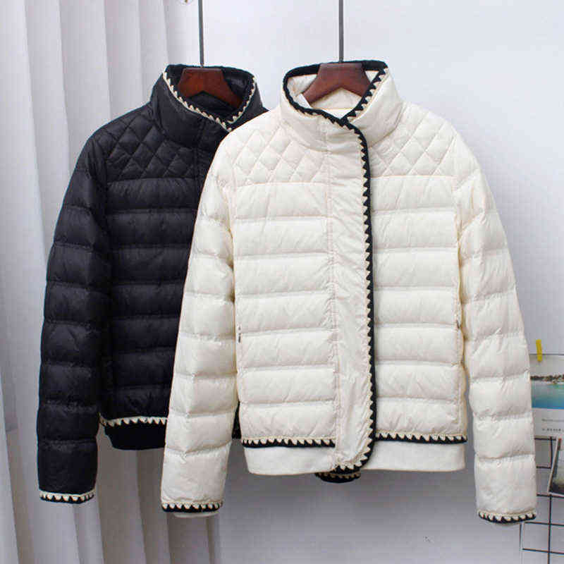 SEDUTMO Winter Fashion Duck Down Coat Women Slim Short Jackets Spring Ultra Light Casual Pocket Basic Parkas ED1493 211130