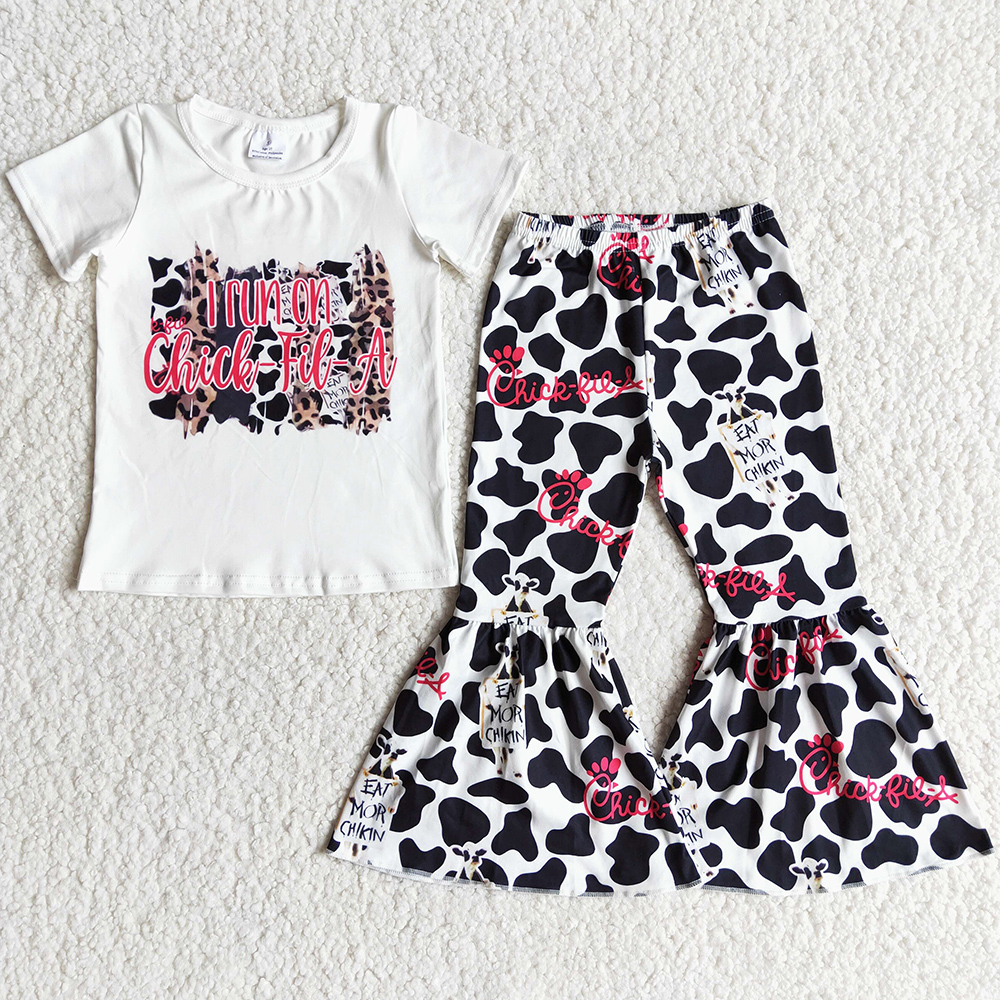 New Arrival Baby Girls Clothes Kids Sets Wholesale Children Clothing Farm Cow Print Girls Boutique Bell Bottom Outfits Spring Summer Cute Kid Set, Ivory
New Arrival Baby Girls Clothes Kids Sets Wholesale Children Clothing Farm Cow Print Girls Boutique Bell Bottom Outfits Spring Summer Cute Kid Set, Ivory