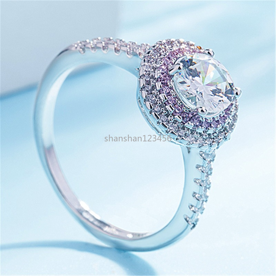 Women Diamond Ring band finger Round Cyrstal Engagement Wedding Rings Fashion Jewelry Will and Sandy Gift
Women Diamond Ring band finger Round Cyrstal Engagement Wedding Rings Fashion Jewelry Will and Sandy Gift