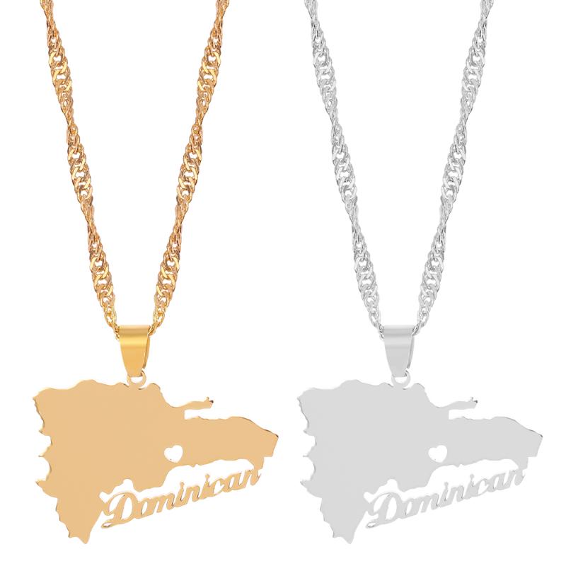 Pendant Necklaces Stainless Steel The Dominican Republic Map Necklace For Women Jewelry, Silver
Pendant Necklaces Stainless Steel The Dominican Republic Map Necklace For Women Jewelry, Silver