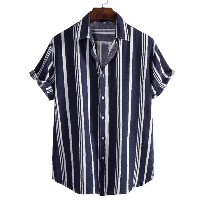 Clothing Striped Print Causal Summer Mens Short Sleeve Shirts Turn Down Collar Fashion Shirts Designer Mixed Color
Clothing Striped Print Causal Summer Mens Short Sleeve Shirts Turn Down Collar Fashion Shirts Designer Mixed Color