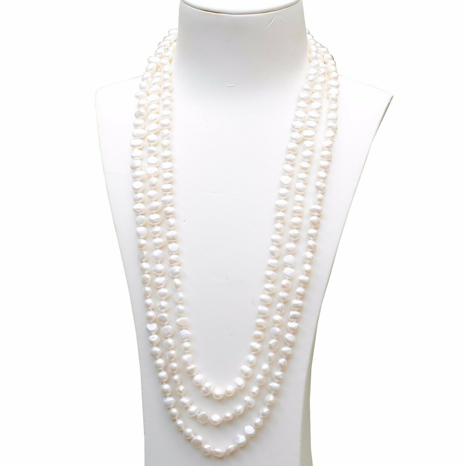 Handmade long 200cm natural 7-8mm white baroque freshwater pearl necklace sweater chain
Handmade long 200cm natural 7-8mm white baroque freshwater pearl necklace sweater chain