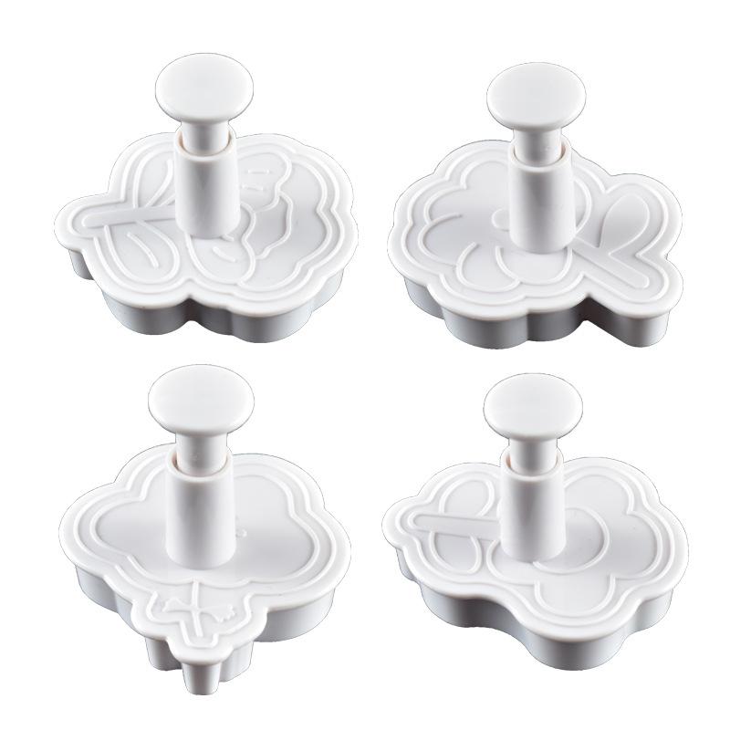 Flower Stamp Biscuit Mold 3D Cookie Plunger Cutter Pastry Decorating DIY Fondant Baking Mould Tool Sunflower Sakura Moulds