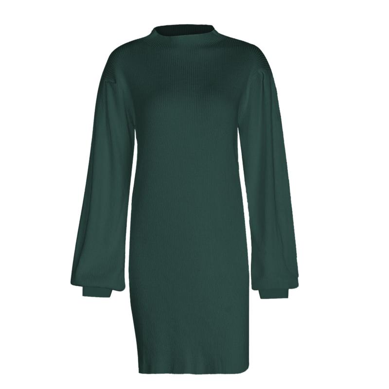 Fashion Ladies Turtleneck Sweater Dress Autumn Winter Solid Color Pullover Loose Knitted Female Tops Women's Tracksuits
