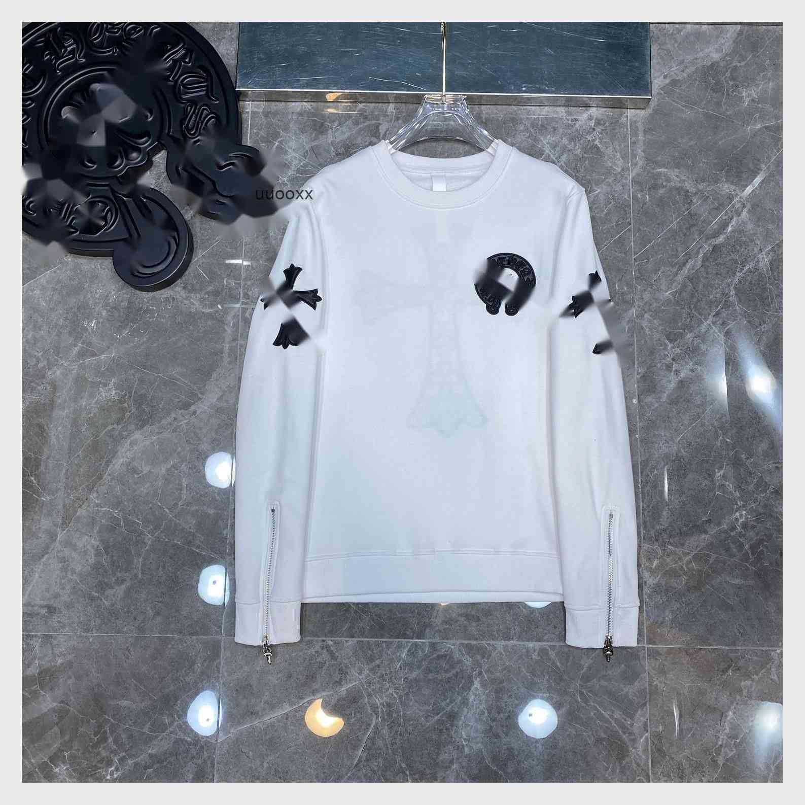 High Quality Chromes//heart American Fashion Top Cross Skin Embroidery Early Sleeve Half Zipper Front Shoulder Sweater Men's Design Hoodie, White
High Quality Chromes//heart American Fashion Top Cross Skin Embroidery Early Sleeve Half Zipper Front Shoulder Sweater Men's Design Hoodie, White