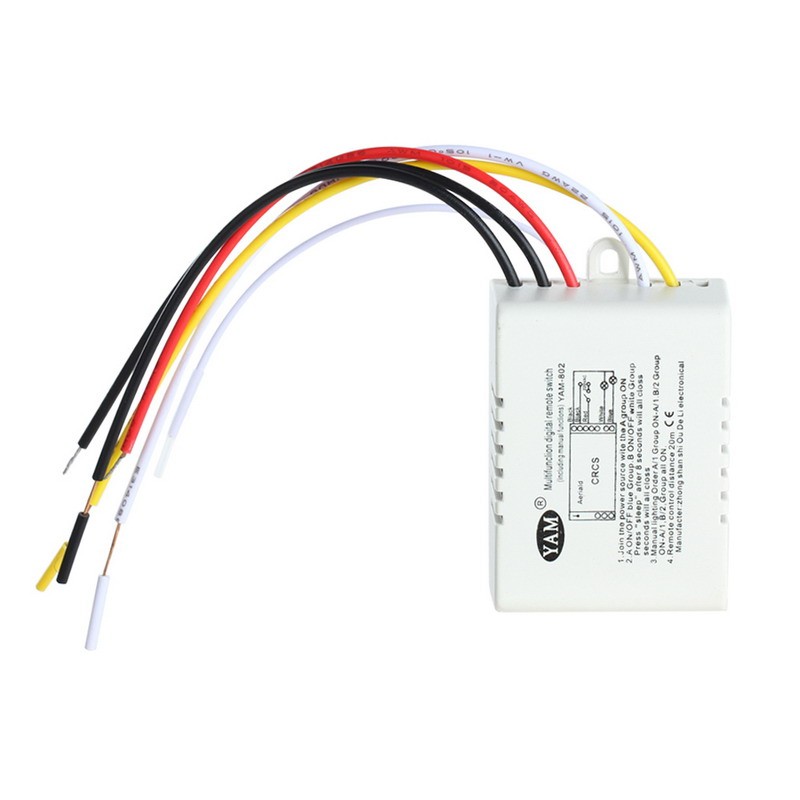 Wireless ON/OFF 1/2/3 Ways 220V Lamp Remote Control Switch Receiver Transmitter Controller Indoor Lamp Home Replacements Parts