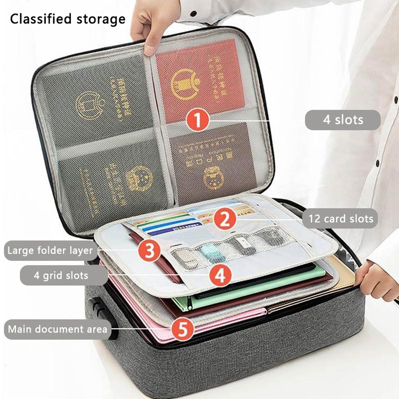 3colors Large Document Bag Creative Multifunction File Folder Travel Passport Card Household Password Storage Box 1/2/3Layer Bags
3colors Large Document Bag Creative Multifunction File Folder Travel Passport Card Household Password Storage Box 1/2/3Layer Bags