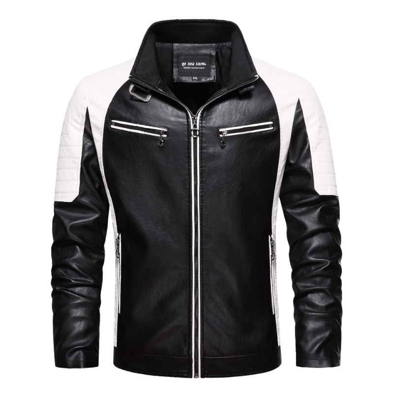 Youth Men Casual Jacket Stand Collar Jacket Leather Motorcycle Clothes Fashion Men Clothing, Black
Youth Men Casual Jacket Stand Collar Jacket Leather Motorcycle Clothes Fashion Men Clothing, Black