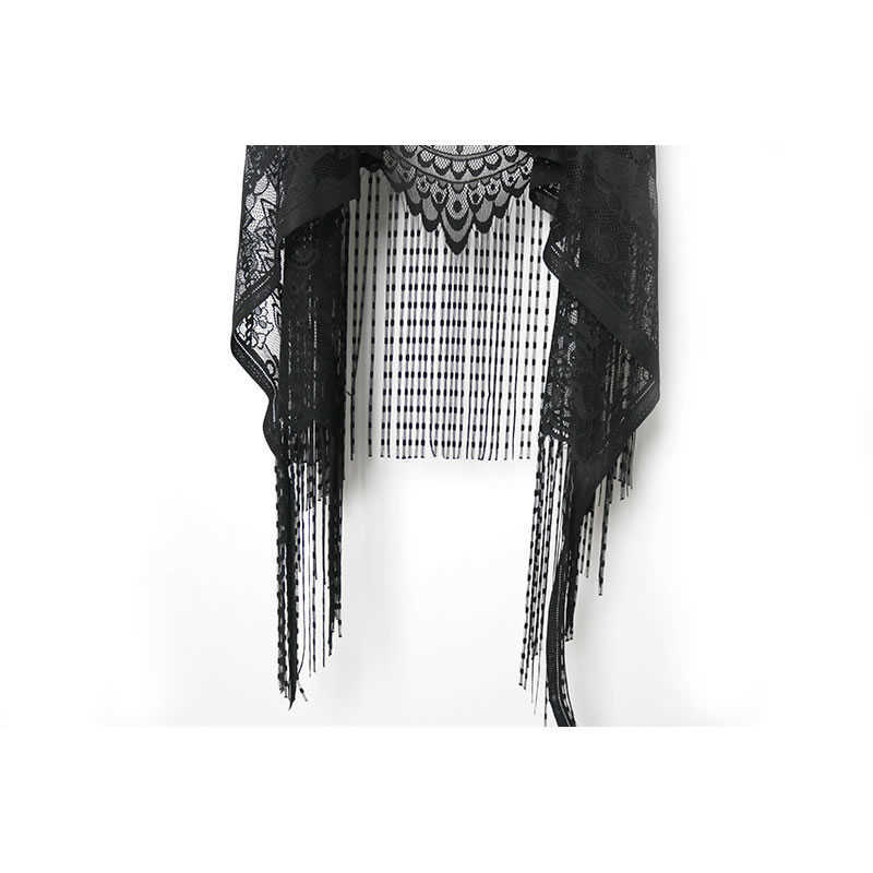 XITAO Sexy Lace Cardigan Women Vest Casual Hollow Out Perspective Plus Size Irregular Long Beach Elegant Korean Tops XWW2841 210819