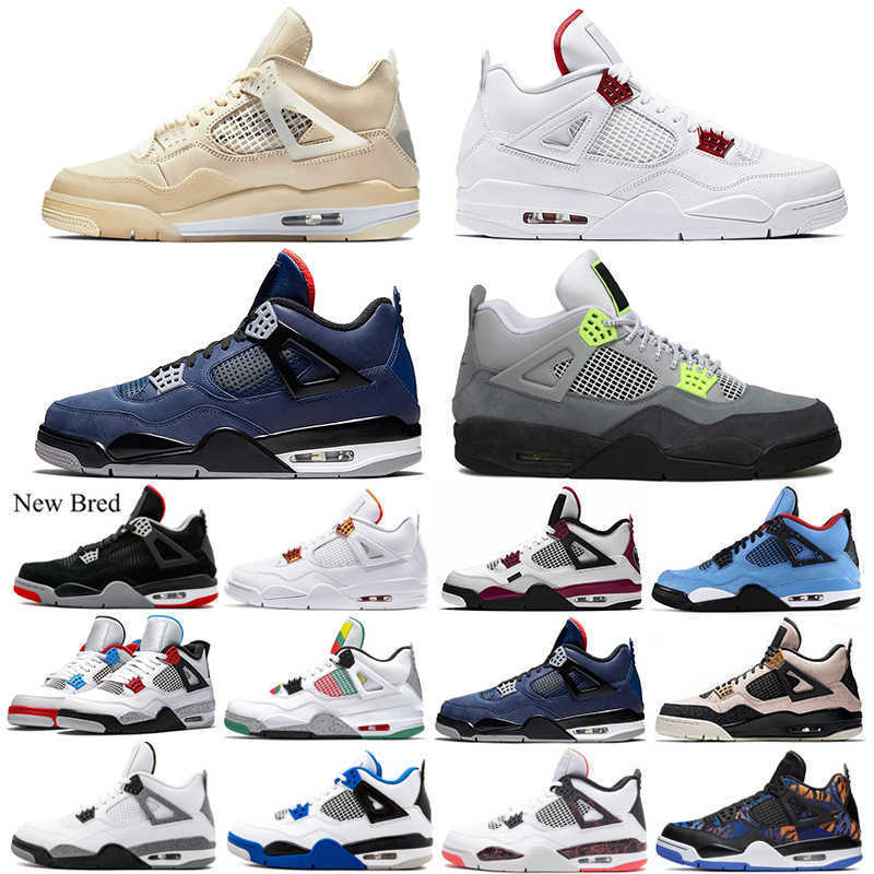 White Sail Men 4 4s basketball shoes Red Metallic NEW bred what the Neon court purple Black-cat Cement mens trainers Sport Sneakers 7-13
White Sail Men 4 4s basketball shoes Red Metallic NEW bred what the Neon court purple Black-cat Cement mens trainers Sport Sneakers 7-13