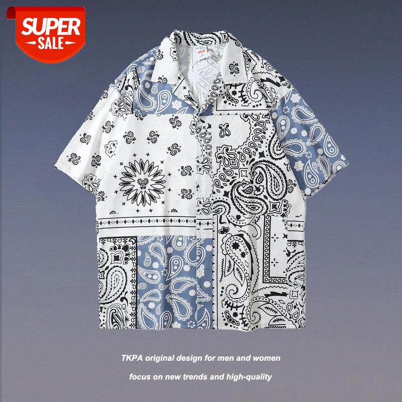TKPA cashew flower shirt men's short-sleeved loose wild hip-hop casual #SV1V, White;black
TKPA cashew flower shirt men's short-sleeved loose wild hip-hop casual #SV1V, White;black