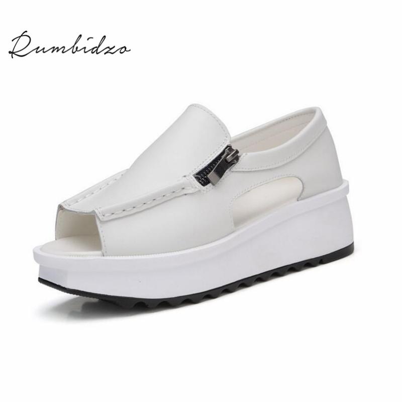 Rumbidzo 2021 Women Sandals Summer Beach Shoes Open Toe Peep Genuine Leather Wedge Zipper Platform Sandalias, Black
Rumbidzo 2021 Women Sandals Summer Beach Shoes Open Toe Peep Genuine Leather Wedge Zipper Platform Sandalias, Black