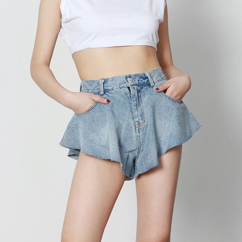 Summer 2021 Women's Sexy High Waist Loose Denim Shorts Mini Fashion Party Tide Jeans
