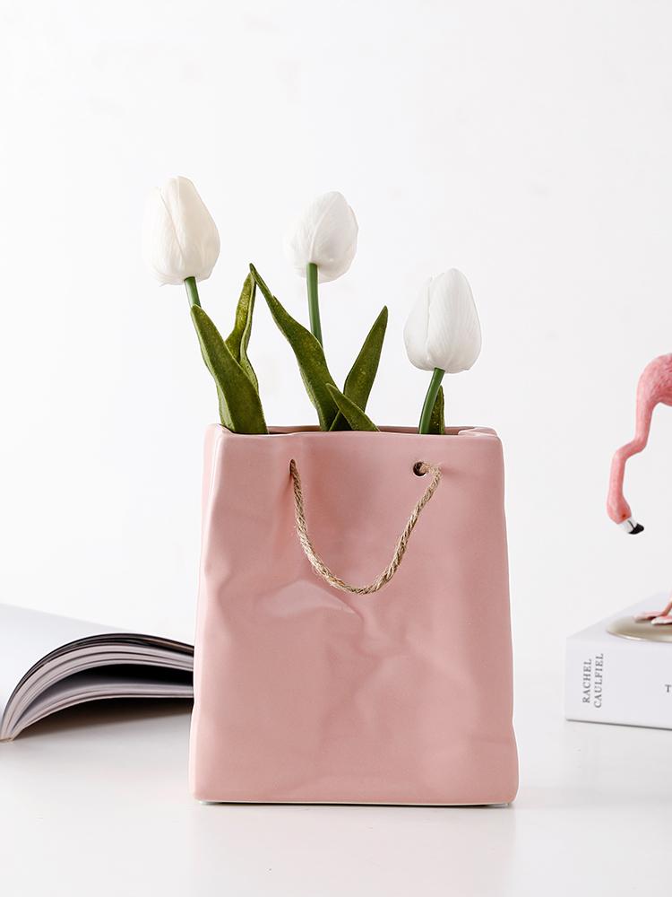 Nordic Light Luxury Creative Ceramic Vase Home Decoration Living Room Flower Decor Indoor Dining Table Small Ornament Vases