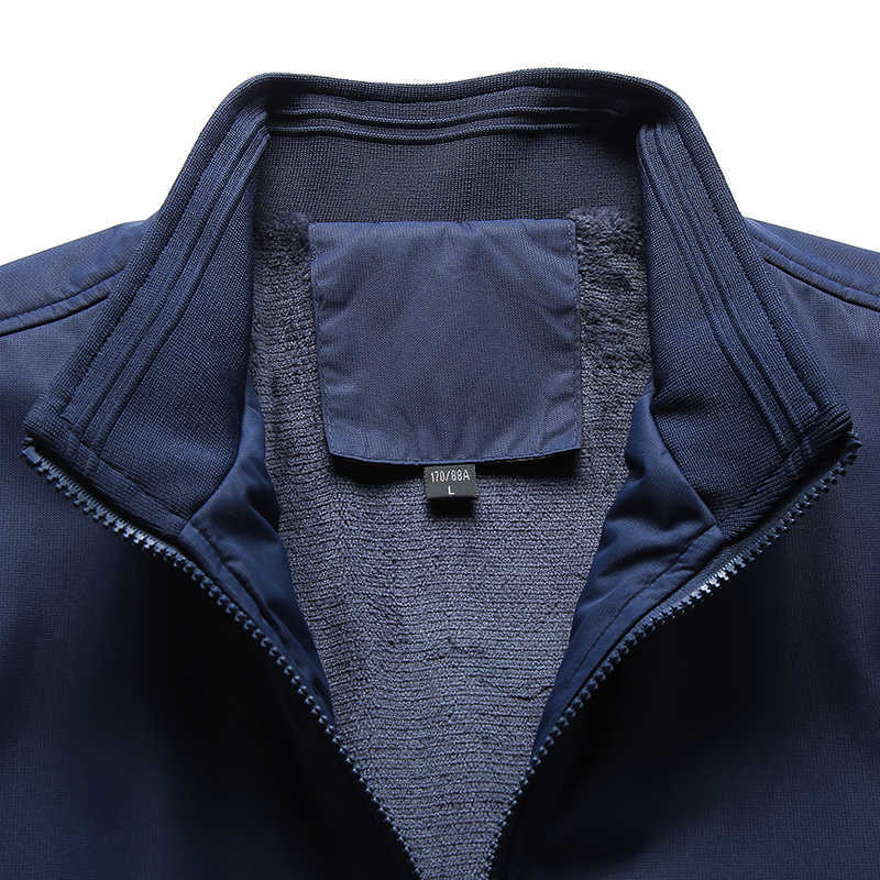 MANTLCONX Men's Winter Jackets Thick Stand Collar Parka Men Coats Casual Warm Fleece Cotton Mens Jackets Male Clothing 4XL 5XL 210818