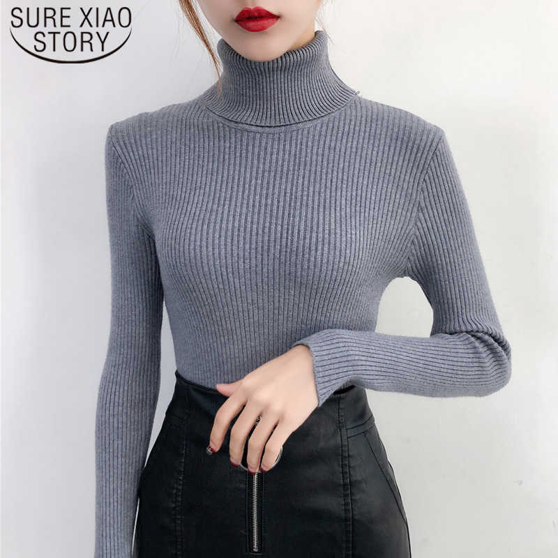 Casual Korean Autumn Winter Long Sleeve Women Knit Sweaters Slim Solid Turtleneck Elastic Warm Pullover Femme 7572 50 210527, Coffee gray
Casual Korean Autumn Winter Long Sleeve Women Knit Sweaters Slim Solid Turtleneck Elastic Warm Pullover Femme 7572 50 210527, Coffee gray